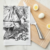 Vintage Alice im Wunderland, Kartenspielen Geschirrtuch (Viertel Falte)