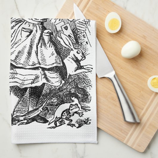 Vintage Alice im Wunderland, Kartenspielen Geschirrtuch (Viertel Falte)