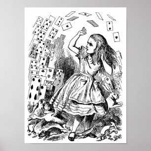 Vintage Alice im Wunderland, Kartenspielen Poster