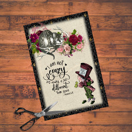 Vintage Alice im Wunderland Katze und Mad Hatter Seidenpapier