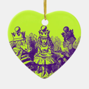 Vintage Alice im Wunderland Keramik Ornament