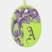 Vintage Alice im Wunderland Keramik Ornament (Hinten)