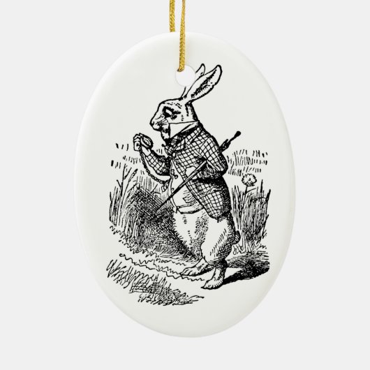 Vintage Alice im Wunderland Keramikornament (Hinten)