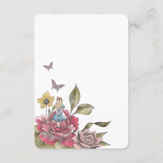 Vintage Alice im Wunderland | Kinderbücher Begleitkarte (Rückseite)