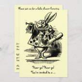 Vintage Alice im Wunderland Kinderdusche Einladung (Vorne/Hinten)