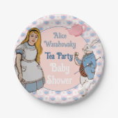 Vintage Alice im Wunderland Kinderdusche Pappteller (Vorderseite)