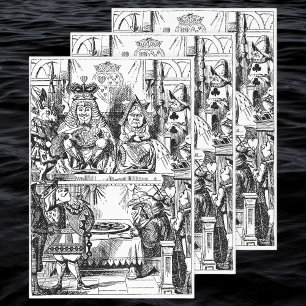 Vintage Alice im Wunderland, Königin des Herzens-P Geschenkpapier Set