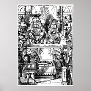 Vintage Alice im Wunderland, Königin des Herzens-P Poster