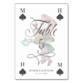 Vintage Alice im Wunderland Mad Hatter Tischnummer (Vorderseite)