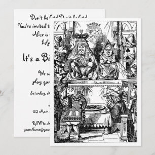 Vintage Alice im Wunderland Mädchen Geburtstagsfei Einladung