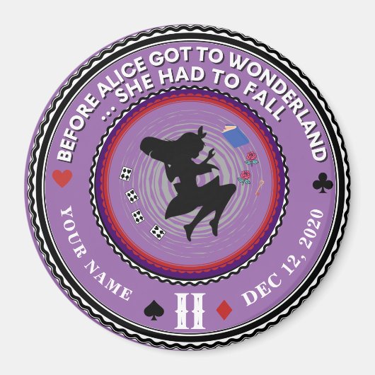 Vintage Alice im Wunderland Magnet (Vorne)