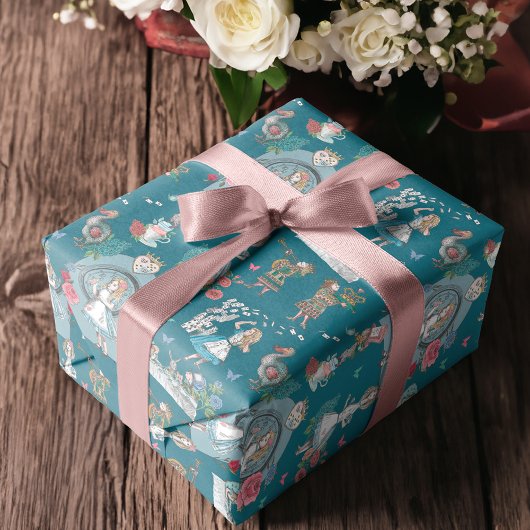 Vintage Alice im Wunderland Mairytale Storybook Geschenkpapier