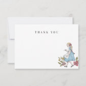 Vintage Alice im Wunderland Mairytale Vielen Dank Dankeskarte (Rückseite)