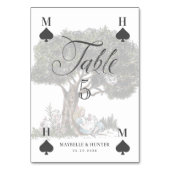 Vintage Alice im Wunderland Märchenspielkarte Tischnummer (Rückseite)