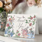 Vintage Alice im Wunderland Märchenzeichen Dankeskarte