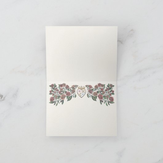 Vintage Alice im Wunderland Märchenzeichen Dankeskarte (Innenseite)