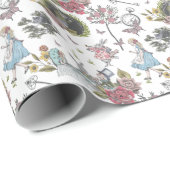 Vintage Alice im Wunderland Messe Storybook Geschenkpapier (Rolleneckpunkt)