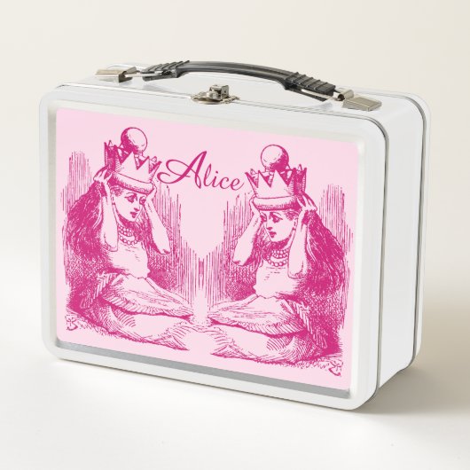 Vintage Alice im Wunderland Metall Brotdose (Vorderseite)