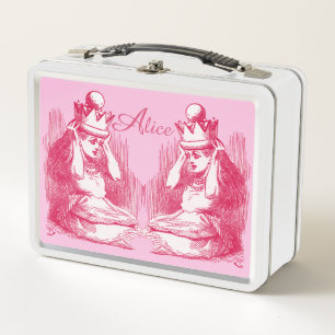 Vintage Alice im Wunderland Metall-Lunchbox Metall Brotdose