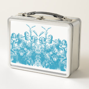 Vintage-Alice-im-Wunderland-Metall-Lunchbox Metall Brotdose