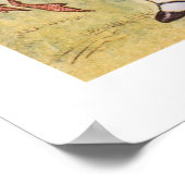 Vintage Alice im Wunderland mit Herzkönigin Poster (Ecke)