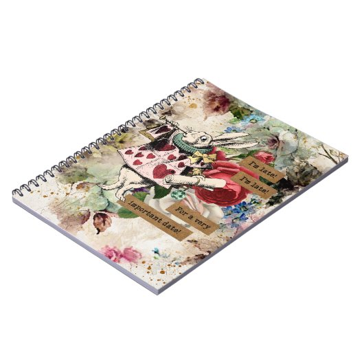 Vintage Alice im Wunderland Notizblock (Linke Seite)