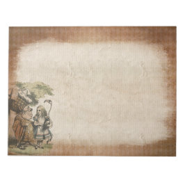 Vintage Alice im Wunderland Notizblock