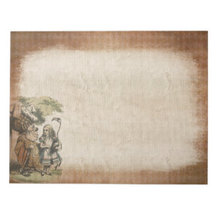 Vintage Alice im Wunderland Notizblock