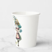 Vintage Alice im Wunderland  Pappbecher (Links)