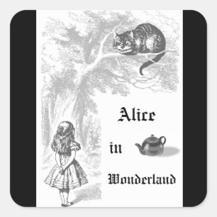 Vintage Alice im Wunderland Party Sticker