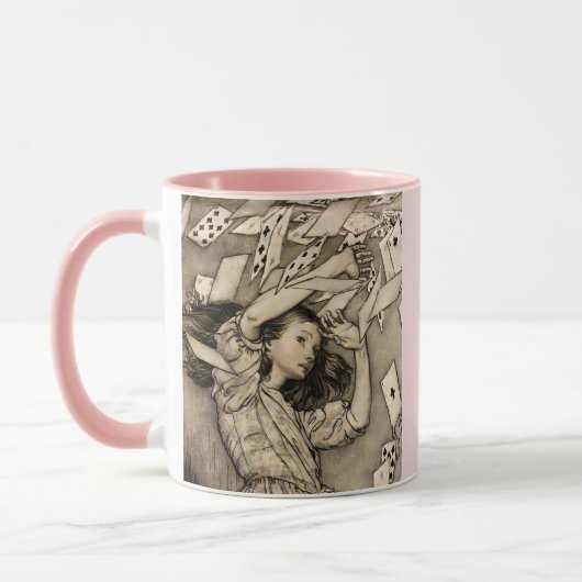 Vintage Alice im Wunderland personalisiert Tasse (Links)