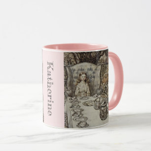 Vintage Alice im Wunderland personalisiert Tasse