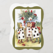 Vintage Alice im Wunderland Personalkarten Einladung (Vorne/Hinten)