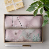 Vintage Alice im Wunderland Pink Flamingo Luxus Seidenpapier (Geschenk)