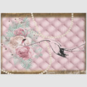 Vintage Alice im Wunderland Pink Flamingo Luxus Seidenpapier (Vorderseite)