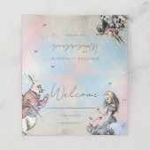 Vintage Alice im Wunderland Platzkarte (Außenseite Aufgefaltet)