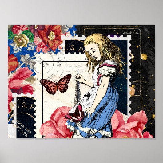 Vintage Alice im Wunderland Poster (Vorne)