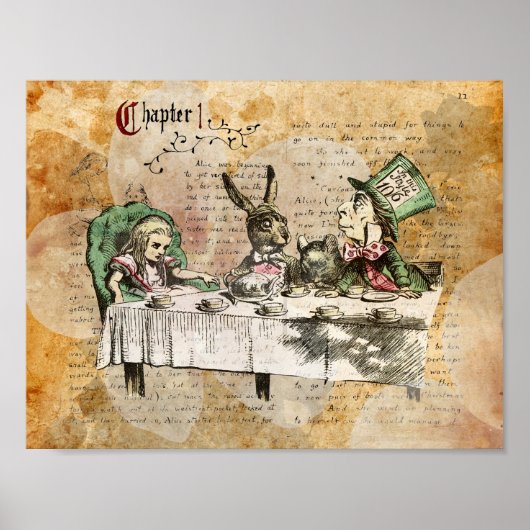 Vintage Alice im Wunderland Poster (Vorne)