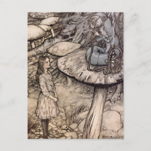Vintage Alice im Wunderland Postkarte