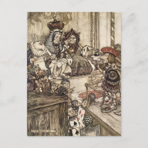 Vintage Alice im Wunderland Postkarte