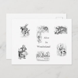 Vintage Alice im Wunderland Postkarte