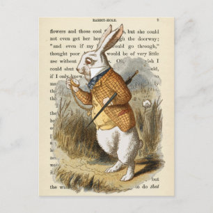 Vintage Alice im Wunderland Postkarte
