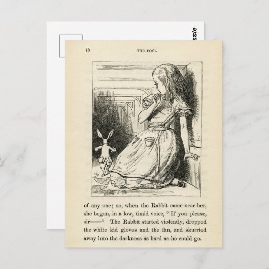 Vintage Alice im Wunderland Postkarte (Vorne/Hinten)