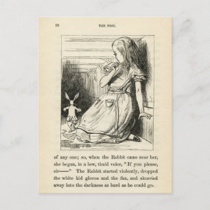 Vintage Alice im Wunderland Postkarte