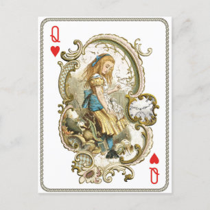 Vintage Alice im Wunderland Postkarte