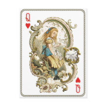 Vintage Alice im Wunderland Postkarte