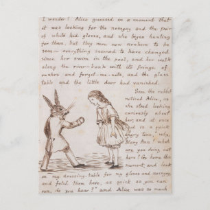 Vintage Alice im Wunderland Postkarte