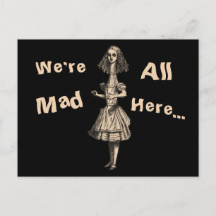 Vintage Alice im Wunderland Postkarte