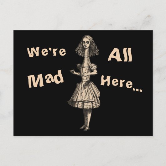 Vintage Alice im Wunderland Postkarte (Vorderseite)