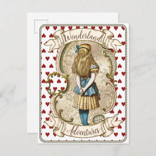 Vintage Alice im Wunderland Postkarte (Vorne/Hinten)